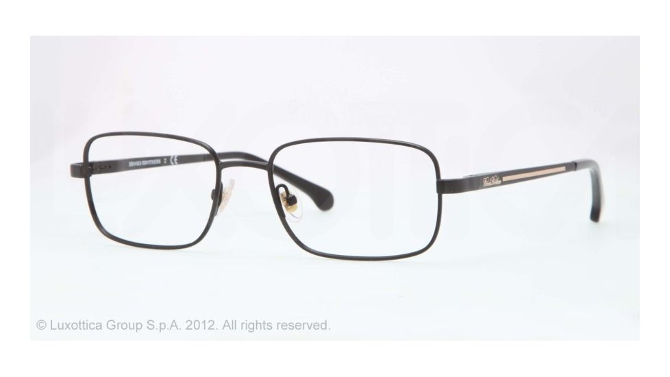 Brooks Brothers BB1019 Single Vision Prescription Eyeglasses 1536-51 - Black Frame, Demo Lens Lenses