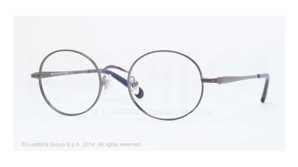 Brooks Brothers BB1025 Bifocal Prescription Eyeglasses 1630-48 - Brushed Gunmetal Frame