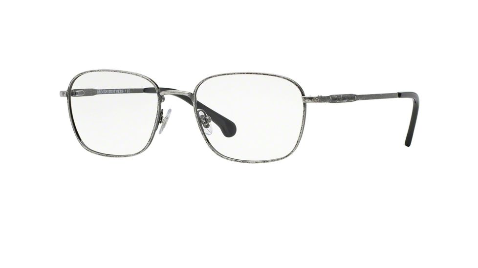 Brooks Brothers BB1027 Single Vision Prescription Eyeglasses 1561-52 - Antique Silver Frame