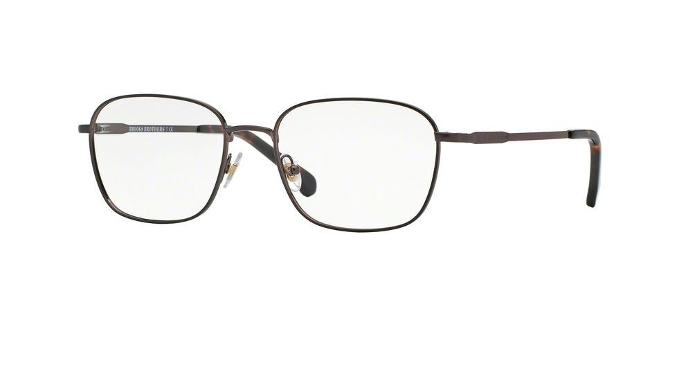 Brooks Brothers BB1027 Single Vision Prescription Eyeglasses 1642-54 - Brushed Brown Frame