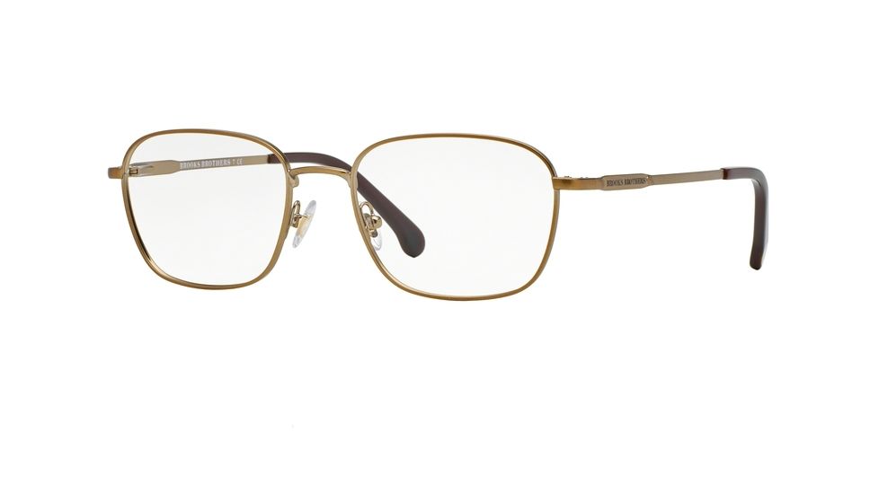 Brooks Brothers BB1027 Single Vision Prescription Eyeglasses 1645-52 - Brushed Sand Frame