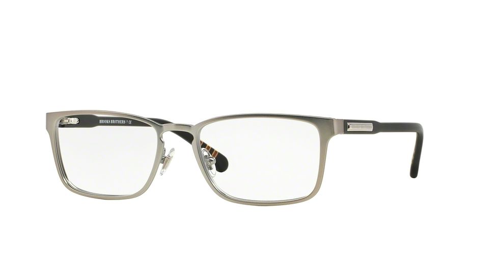 Brooks Brothers BB1031 Single Vision Prescription Eyeglasses 1665-53 - Satin Silver Frame