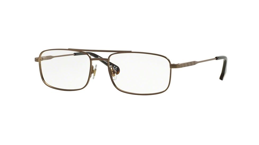 Brooks Brothers BB1033 Progressive Prescription Eyeglasses 1552-53 - Satin Brown Frame