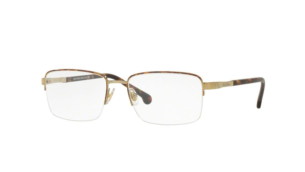 Brooks Brothers BB1044 Single Vision Prescription Eyeglasses 1001-54 - Gold Frame