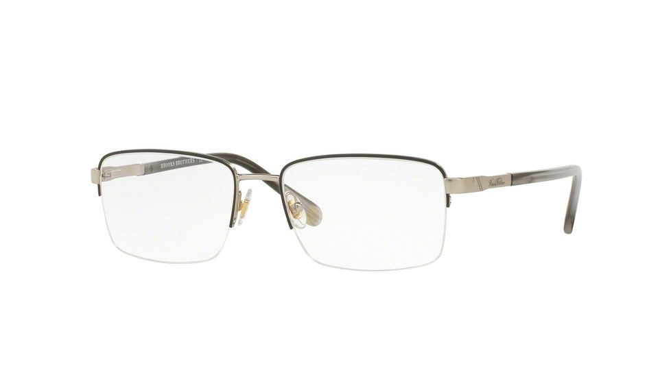 Brooks Brothers BB1044 Single Vision Prescription Eyeglasses 1002-54 - Silver Frame