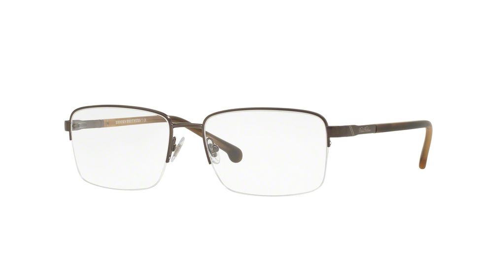 Brooks Brothers BB1044 Single Vision Prescription Eyeglasses 1221-54 - Dark Gunmetal Frame