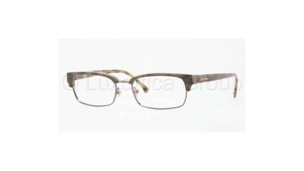 Brooks Brothers BB2002 Progressive Prescription Eyeglasses 6038-5218 - Olive Brown Horn 