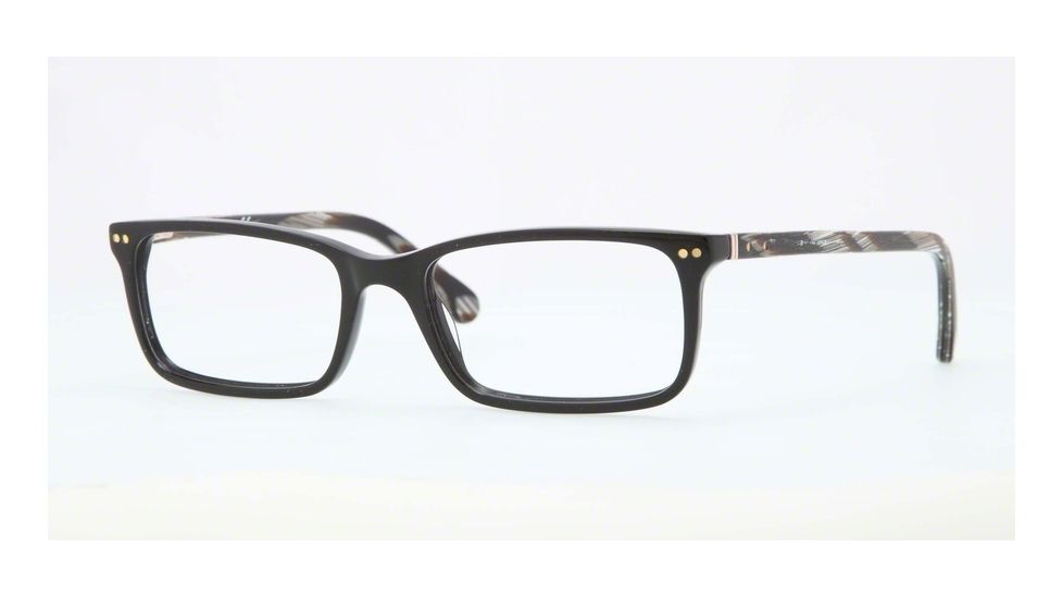 Brooks Brothers BB2011 BB2011 Single Vision Prescription Eyeglasses 6000-54 - Black Frame, Demo Lens Lenses