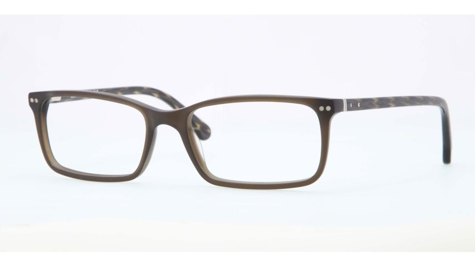 Brooks Brothers BB2011 BB2011 Single Vision Prescription Eyeglasses 6051-54 - Olive Matte Frame, Demo Lens Lenses