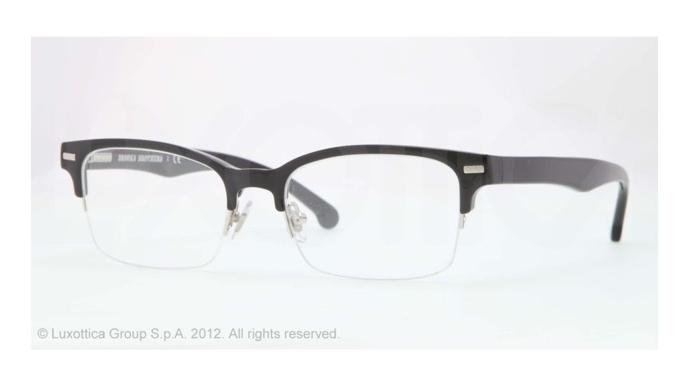 Brooks Brothers BB2014 Progressive Prescription Eyeglasses 6000-50 - Black Frame, Demo Lens Lenses