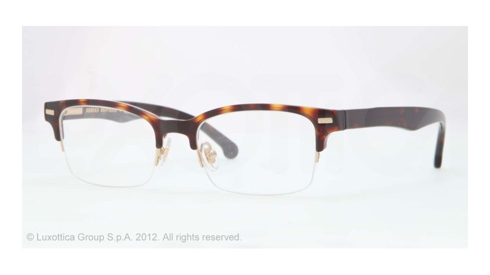 Brooks Brothers BB2014 Progressive Prescription Eyeglasses 6001-50 - Dark Tortoise Frame, Demo Lens Lenses
