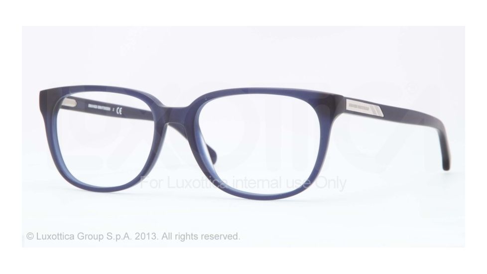 Brooks Brothers BB2017 Progressive Prescription Eyeglasses 6071-52 - Matte Blue Frame