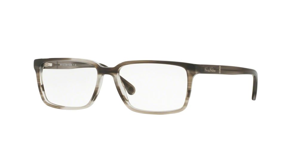 Brooks Brothers BB2032 Prescription Eyeglasses 6013-55 - Black / Horn Frame