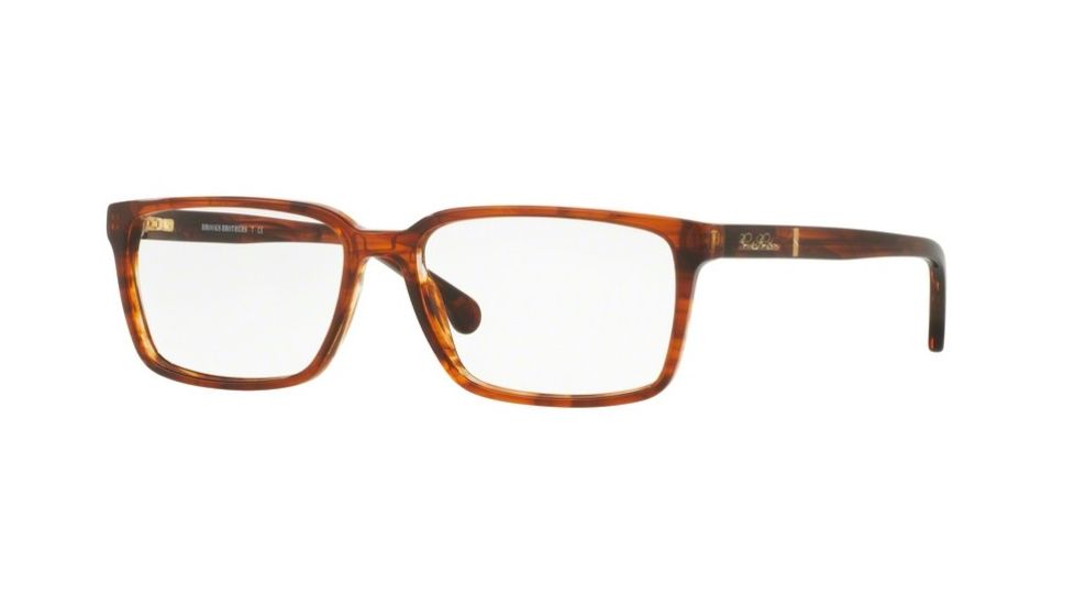 Brooks Brothers BB2032 Prescription Eyeglasses 6119-55 - Dark Brown Horn Frame