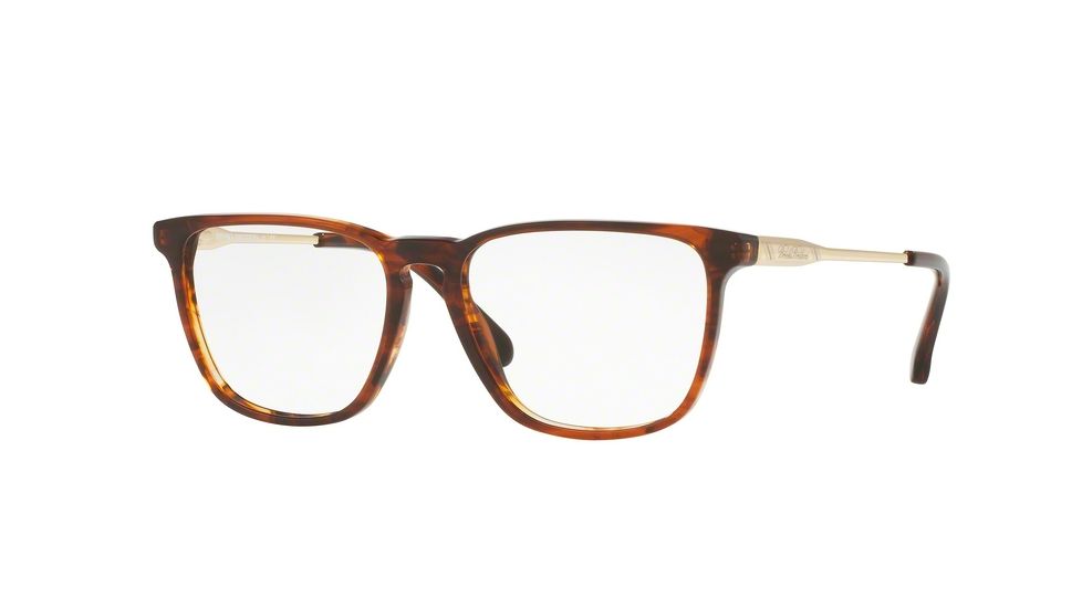 Brooks Brothers BB2034 Single Vision Prescription Eyeglasses 6102-52 - Brown Horn/gold Frame