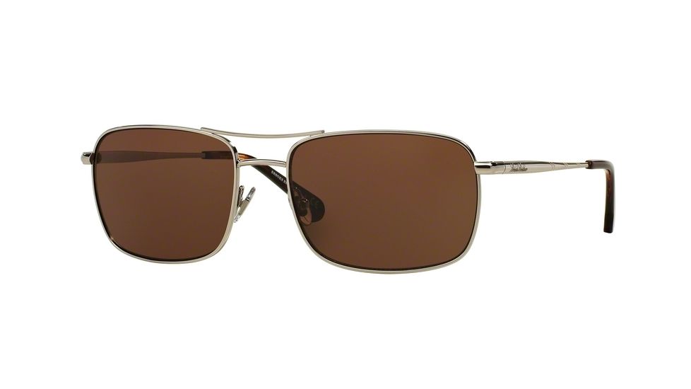 Brooks Brothers BB4035S Single Vision Prescription Sunglasses BB4035S-155873-59 - Lens Diameter 59 mm, Frame Color Silver