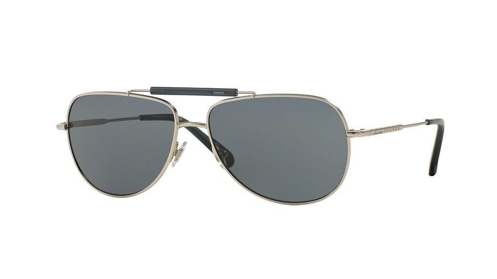 Brooks Brothers BB4036S Single Vision Prescription Sunglasses BB4036S-155887-60 - Lens Diameter 60 mm, Frame Color Silver