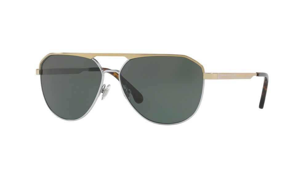 Brooks Brothers BB4044S Progressive Prescription Sunglasses BB4044S-168471-60 - Lens Diameter 60 mm, Frame Color Gold Silver