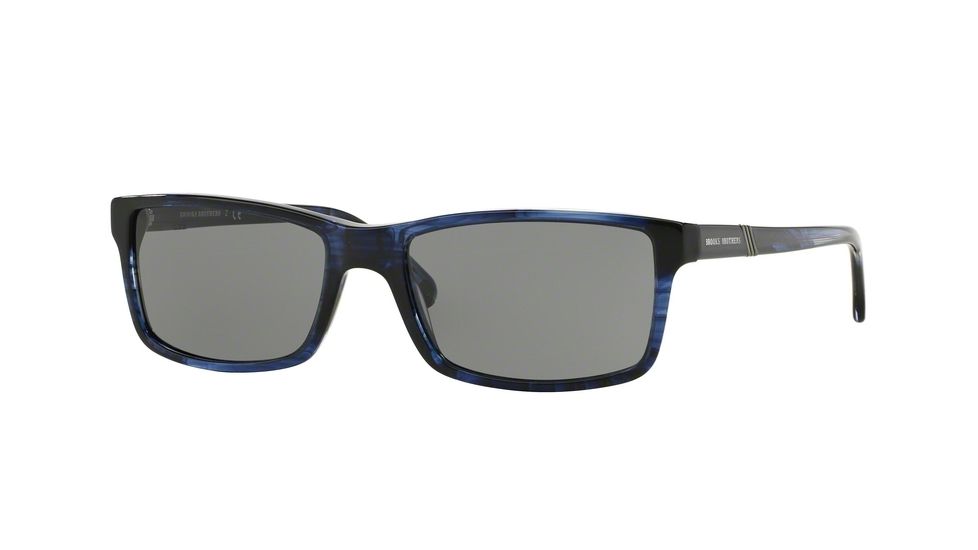 Brooks Brothers BB5022S Progressive Prescription Sunglasses BB5022S-608887-57 - Lens Diameter 57 mm, Frame Color Blue Marble