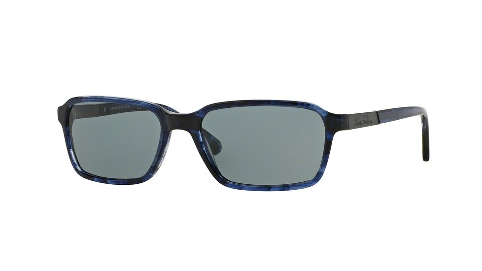 Brooks Brothers BB5025S Single Vision Prescription Sunglasses BB5025S-609187-58 - Lens Diameter 58 mm, Frame Color Navy Horn/dk Gunmetal