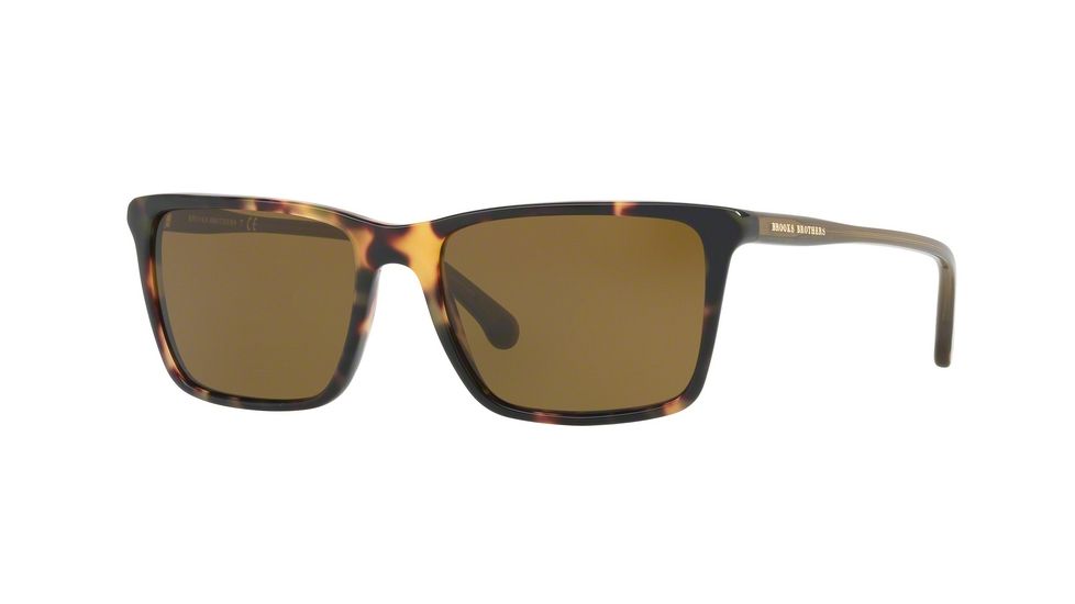 Brooks Brothers BB5034S Progressive Prescription Sunglasses BB5034S-612473-55 - Lens Diameter 55 mm, Frame Color Retro Tortoise/olive Translcnt