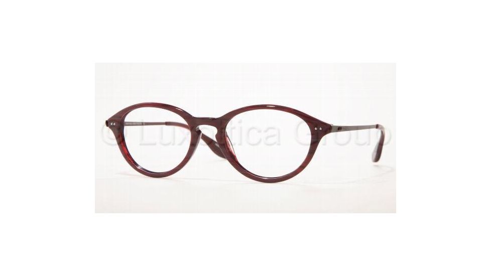 Brooks Brothers Eyeglasses BB701 with Lined Bi-Focal Rx Prescription Lenses 5283-4919 - Red Marble 