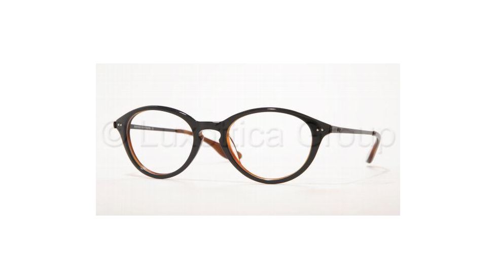 Brooks Brothers Eyeglasses BB701 with Lined Bi-Focal Rx Prescription Lenses 5290-5119 - Black Amber 