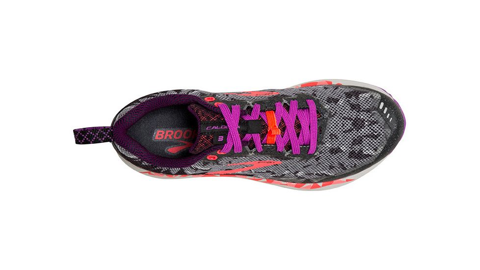 Brooks Caldera 3 Trail Running Shoes - Womens, Black/Purple/Coral, Medium, 7.5, 1202881B080.075