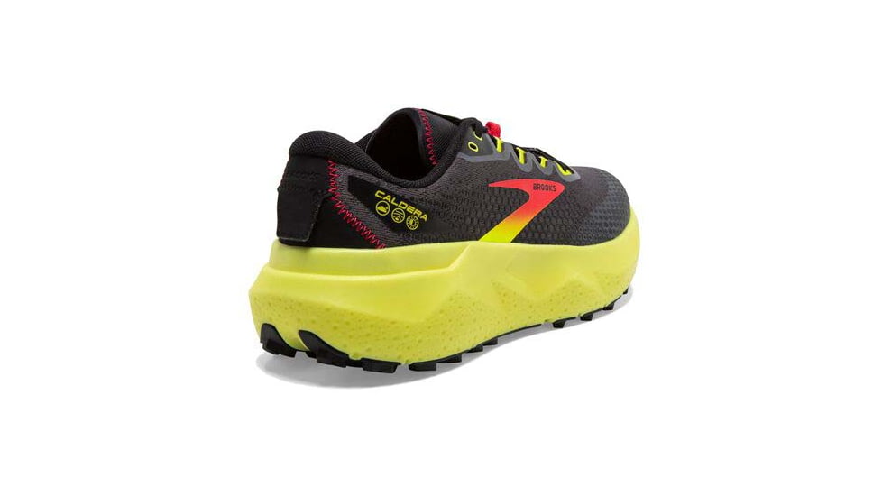 Brooks Caldera 6 Running Shoes - Mens, Black/Fiery Red/Blazing Yellow, 11.0, 1103791D035.110