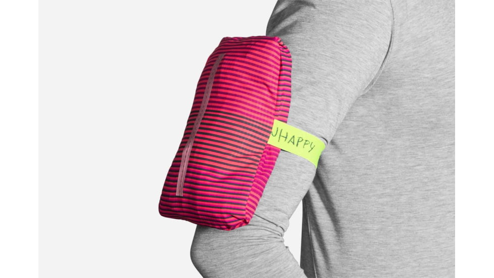 Brooks Canopy Women's Running Hoodie Jacket, Race Pink Haze/Black, Large 221221-Race Pink Haze/Black-L