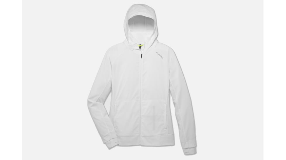 Brooks Canopy Women's Running Hoodie Jacket, White, Medium 221221-White-M