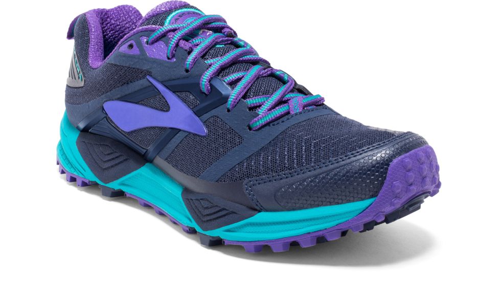 Brooks Cascadia 12 Trail Running Shoe - Women's-Peacoat/Bluebird-Medium-6.5