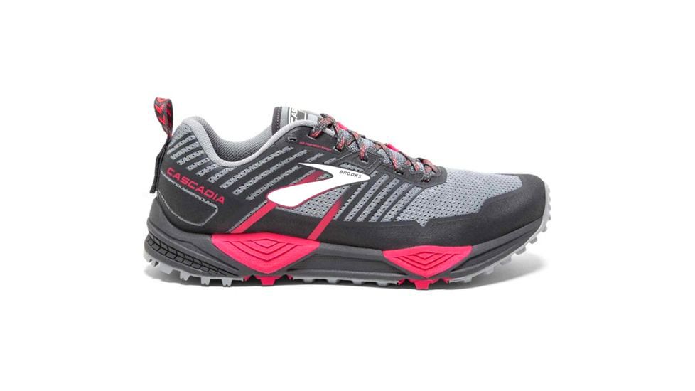 Brooks Cascadia 13 Trailrunning Shoes - Womens, Grey/Grey/Pink, Medium, 7 US, 1202741B091.070