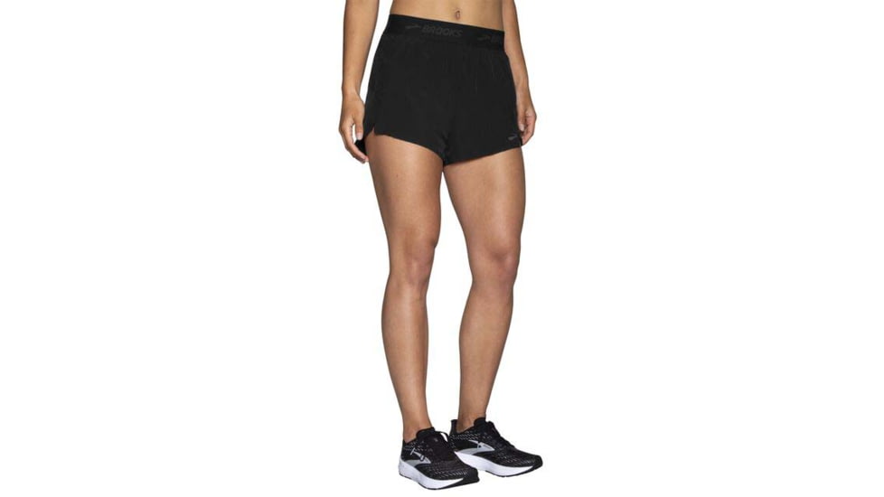 Brooks Chaser 3in Short - Womens, Black/Brooks, S, 221463006.025