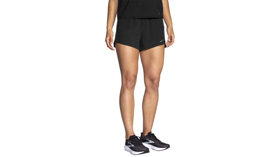 Brooks Chaser 3in Short - Womens, Black/Brooks, S, 221463006.025