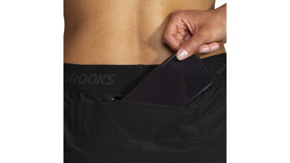 Brooks Chaser 3in Short - Womens, Black/Brooks, S, 221463006.025
