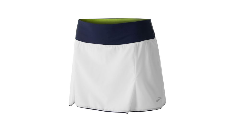 Brooks Chaser Skort - Womens, White/Navy, Large, 221336114.035
