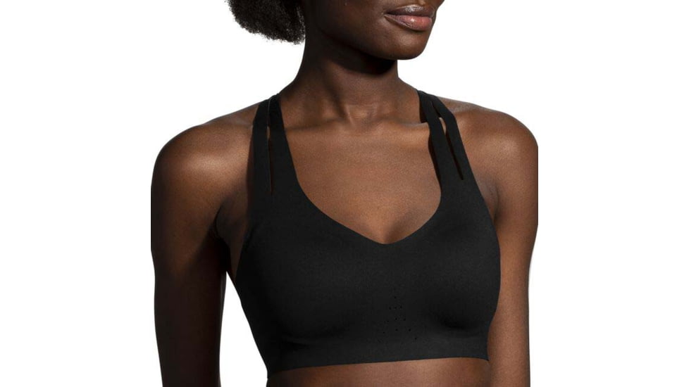 Brooks Dare Strappy Run Bra 2.0 - Womens, Black, 32, 350088001.032AB