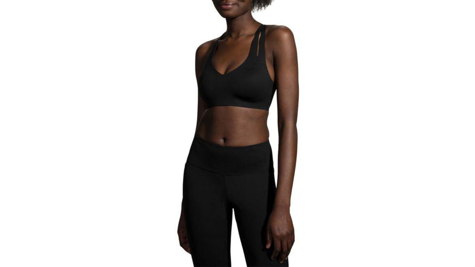 Brooks Dare Strappy Run Bra 2.0 - Womens, Black, 32, 350088001.032AB