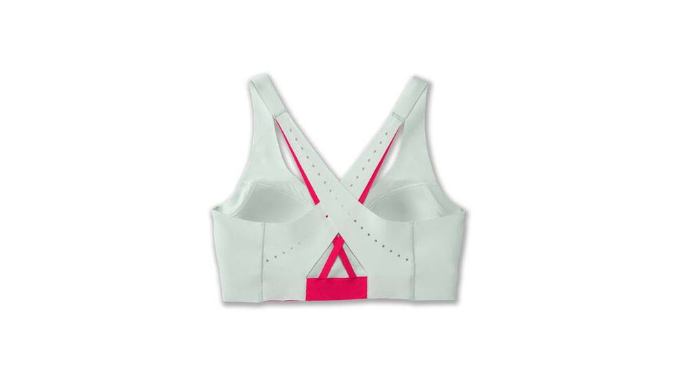 Brooks Dare Strappy Run Bra 2.0 - Womens, Mint Mix/Hyper Pink, 40, 350088368.040AB