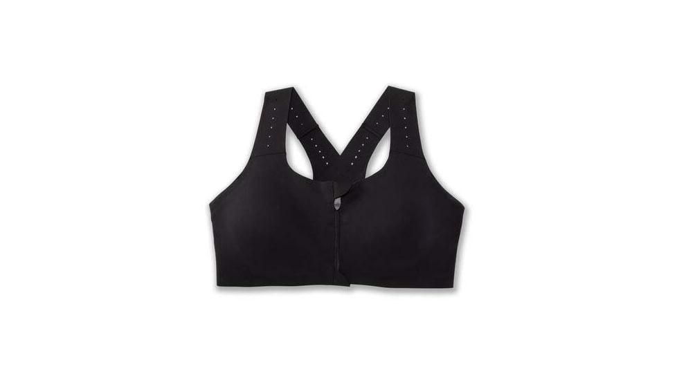 Brooks Dare Zip Run Bra 2.0 - Womens, Black, 40AB, 350083001.040AB