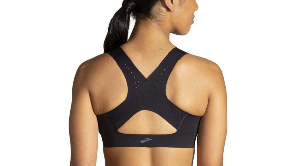 Brooks Dare Zip Run Bra 2.0 - Womens, Black, 40AB, 350083001.040AB