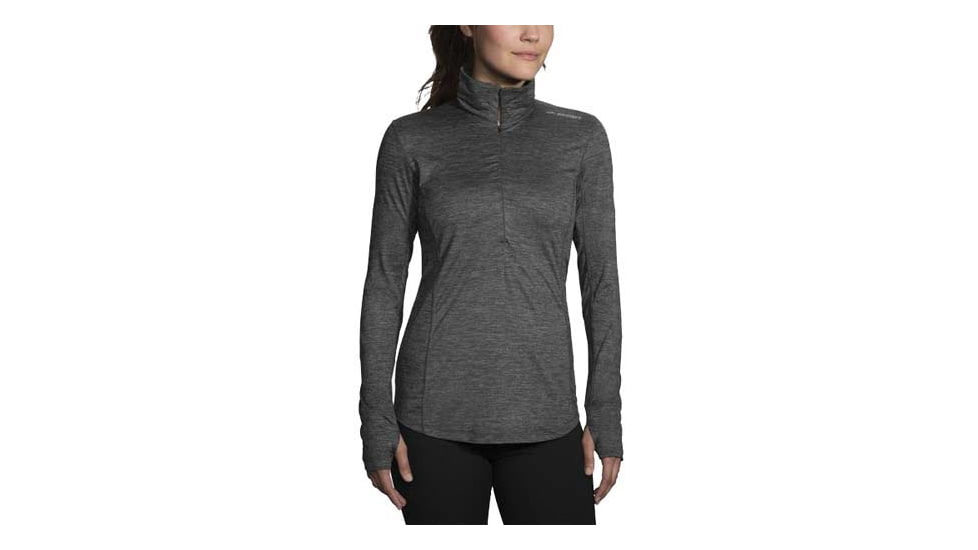 Brooks Dash 1/2 Zip 2.0 - Womens, Grey, XS, 221633093.020