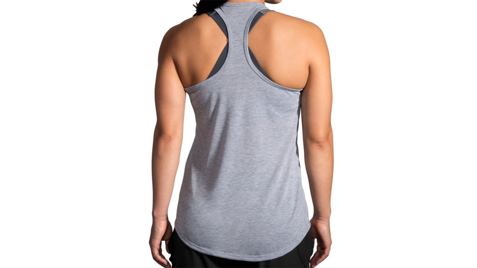 Brooks Distance Graphic Tank Top - Womens, Heather Ash/Run Happy, M, 221369048.03