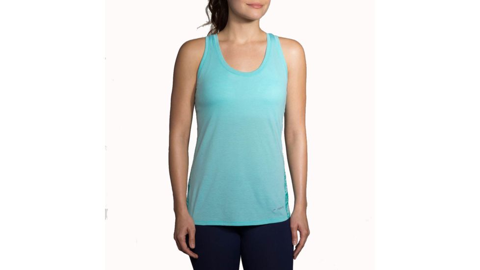 Brooks Distance Running Tank - Women's-Heather Mirage/Tile-Medium