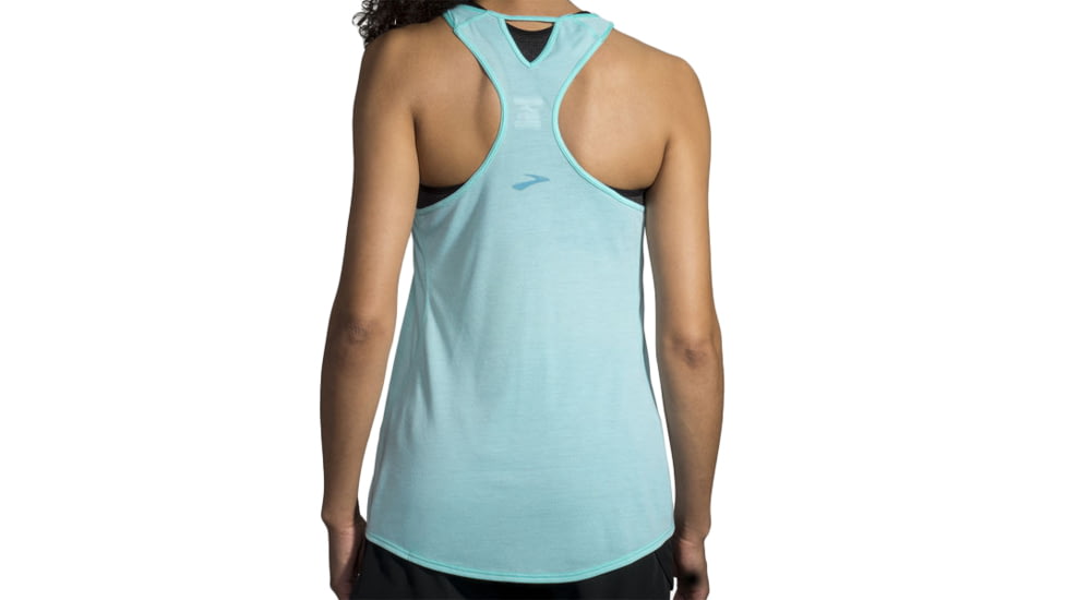 Brooks Distance Tank - Womens, Heather Ice, Small, 221345445.025