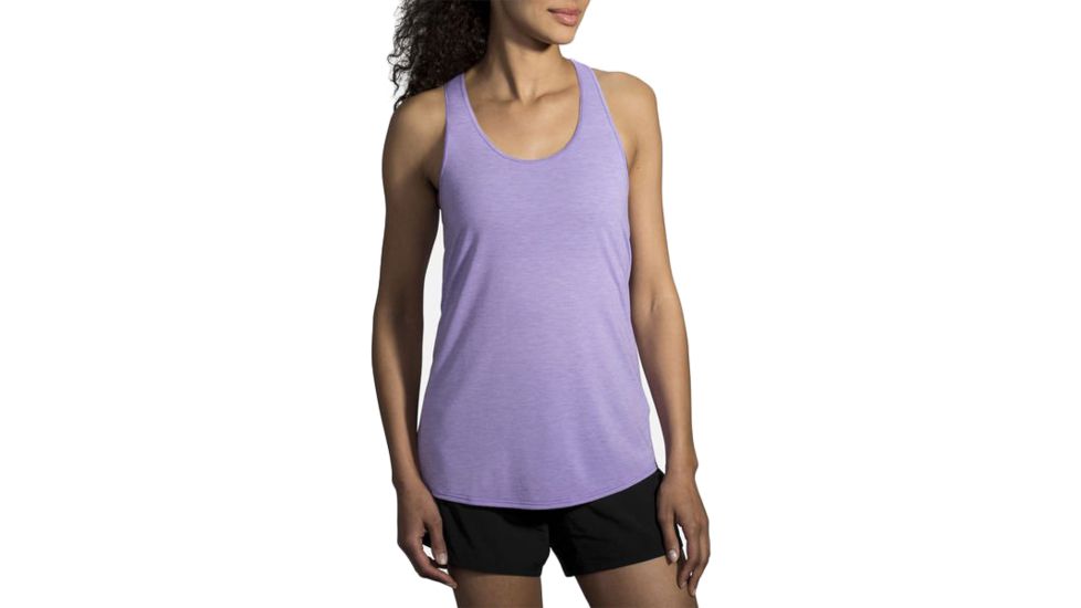 Brooks Distance Tank - Womens, Heather Lilac, Small, 221345551.025