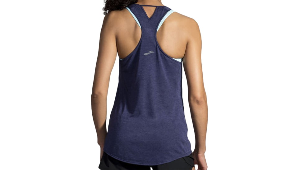 Brooks Distance Tank - Womens, Heather Navy, Small, 221345414.025
