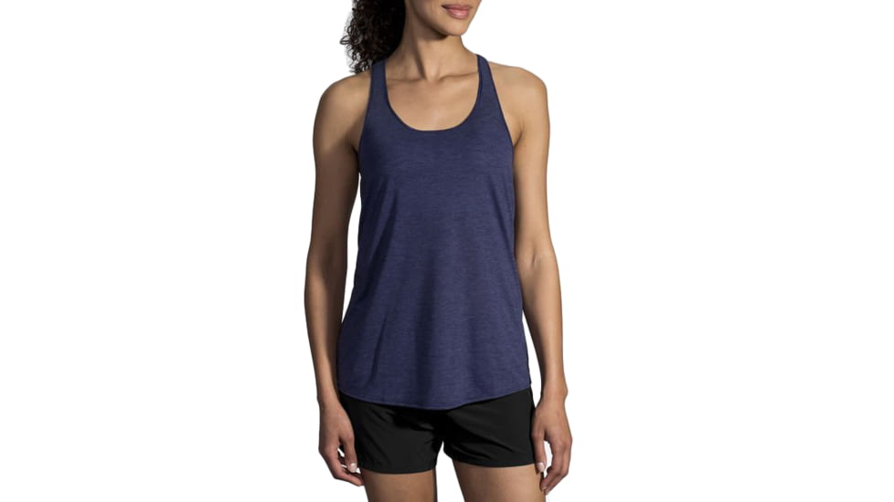 Brooks Distance Tank - Womens, Heather Navy, Small, 221345414.025
