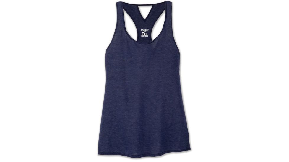 Brooks Distance Tank - Womens, Heather Navy, Medium, 221345414.030